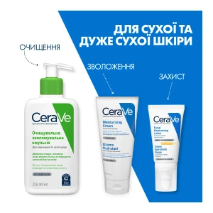 Зволожувальний крем для сухої та дуже сухої шкіри обличчя та тіла CeraVe 177 мл