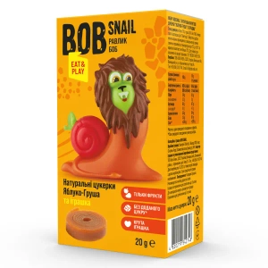 Конфеты фруктовые Bob Snail без сахара яблоко груша 20 г + игрушка