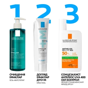 Гель-мікропілінг La Roche Posay Effaclar для очищення проблемної шкіри обличчя і тіла 400 мл