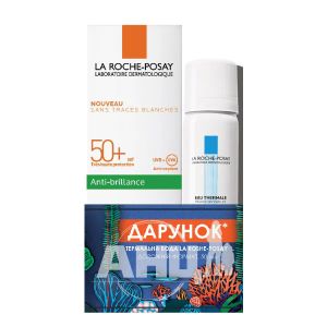 Солнцезащитный крем-гель для лица La Roche-Posay Anthelios матирующий тонирующий SPF50+ 50 мл + подарок