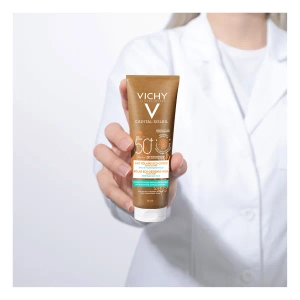 Сонцезахисне зволожуюче молочко Vichy Капітaль Солей SPF 50+ для шкіри обличчя та тіла 75 мл