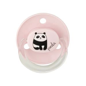 Пустышка латексная Baby-Nova 23360/2 круглая с рисунком и кольцом для девочек №2