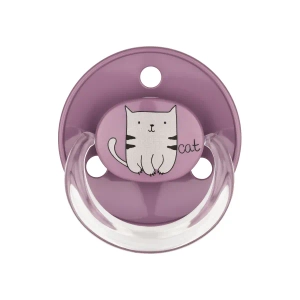 Пустышка латексная Baby-Nova 23360/2 круглая с рисунком и кольцом для девочек №2