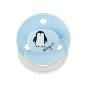 Пустушка Baby-Nova 23360-3 кругла латексна малюнок і кільце для хлопчиків №2