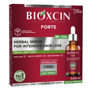 Сироватка рослинна Bioxcin (Bioxsine) ДермаДжен Forte проти випадіння волосся 50 мл №3
