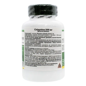 Спирулина 500 мг капсулы №100