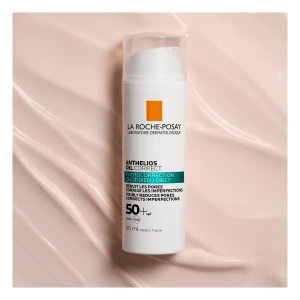 Сонцезахисний коригувальний гель-крем La Roche-Posay Антеліос Oil Correct SPF50+ для щоденного догляду за проблемною шкірою обличчя 50 мл