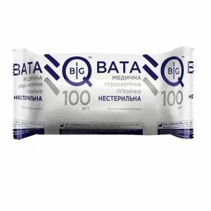 Вата медична нестерильна BigQ ролик 100 г