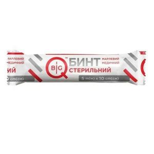 Бинт марлевий медичний BigQ стерильний 5х10 см