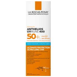 Сонцезахисний зволожувальний крем La Roche-Posay Антеліос UVmune 400 SPF50+ для обличчя та шкіри навколо очей 50 мл