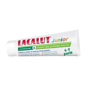 Зубная паста Lacalut Лакалут Джуниор Антикариес и Защита от сахарных кислот детям 6-9 лет 55 мл