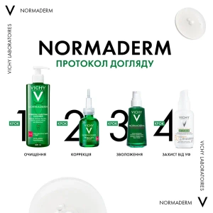 Дерматологічний догляд Vichy Normaderm для проблемної шкіри: Гель для глибокого очищення 400 мл + Щоденний флюїд 50 мл