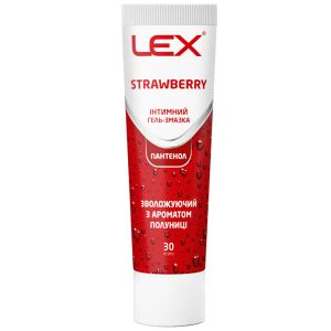 Гель-змазка інтимна Lex полуниця зволожуюча 30 мл