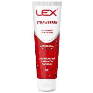 Гель-змазка інтимна Lex Aqua полуниця зволожуюча 100 мл