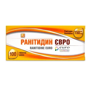 Ранітидин Євро таблетки 150 мг №100