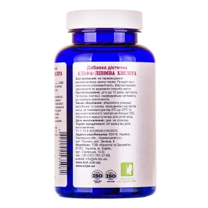 Альфа-ліпоєва кислота POWERFUL із вмістом ліпоєвої кислоти 20 мг капсули банка №60