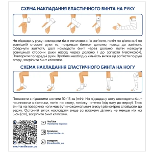 Бинт еластичний MedTextile високої розтяжності, без латексу 5 м x 8 см