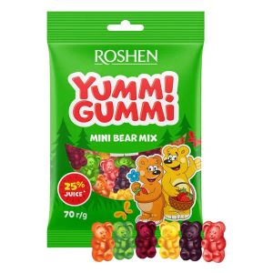 Конфеты желейные Roshen Yummi Gummi Mini Bear Mix 70 г