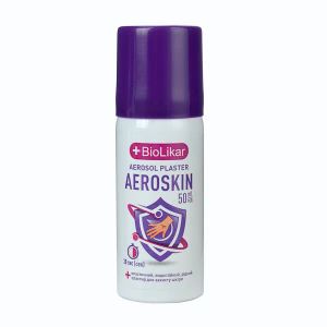 Пластырь аэрозольный жидкий водостойкий AEROSKIN Biolikar Биоликар аэрозоль 50 мл
