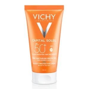 Солнцезащитный крем Vichy Capital Ideal Soleil Velvety Cream Complexion SPF 50+ для лица 50 мл  + Термальная вода 50 мл