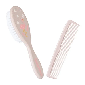 Расчёска и щётка из синтетической щетины детская для девочек BABY-NOVA