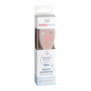 Расчёска и щётка из синтетической щетины детская для девочек BABY-NOVA