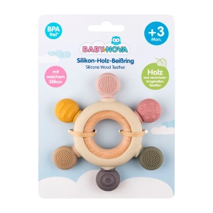 Кільце зубне з дерева та силікону Baby-Nova від 3 місяців 31155 №1