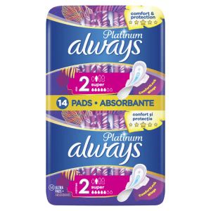 Прокладки для критичних днів Always Ultra Platinum Collection Super розмір 2 №14