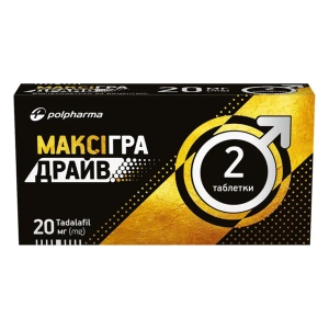 Максігра Драйв таблетки вкриті оболонкою 20 мг №2