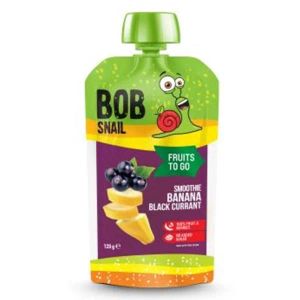 Дитяче пюре Bob Snail Равлик Боб Смузі банан чорна смородина 120 г