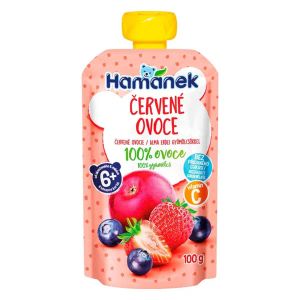 Пюре Hamanek Яблуко-полуниця-чорниця 100 г