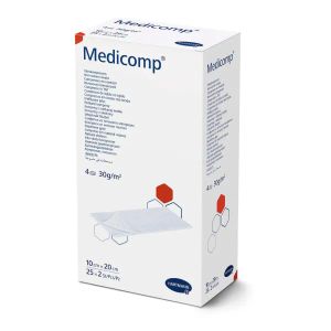 Салфетки стерильные из нетканого материала Medicomp Медикомп 10 см х 20 см по 2 штуки в упаковке №1
