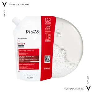 Тонізуючий шампунь Vichy Dercos Energy+ Stimulating Shampoo refill для боротьби з випадінням волосся, змінний блок 500 мл