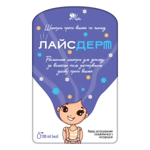 ЛайсДерм растительный шампунь для волос после применения средств от вшей 100 мл