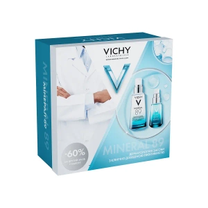 Набір Vichy Мінерал 89 Щоденний зволожувальний гель-бустер 50 мл і Гель для зволоження та зміцнення захисного бар'єру шкіри навколо очей 15 мл