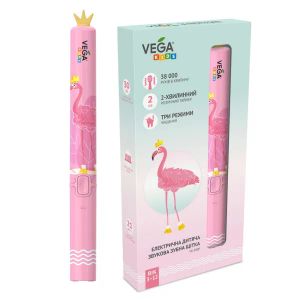 Зубная щетка электрическая детская звуковая Vega Kids VK-500P розовая