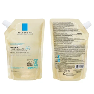 Ліпідовідновлюючий очищуючий засіб La Roche Posay Ліпікар Олія АП+ для ванни та душу для немовлят, дітей та дорослих 400 мл змінний блок