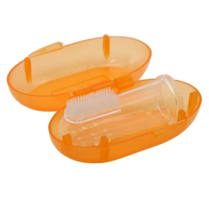 Зубна щітка дитяча Baby Team 7200 масажер силіконова з контейнером