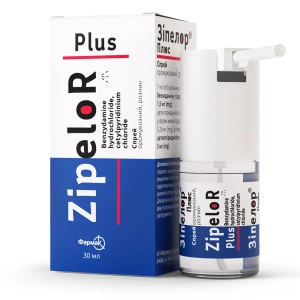 Зіпелор Плюс спрей для горла 1,5 мг/мл + 5 мг/мл флакон 30 мл