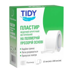Пластир Tidy 2,5 см х 500 см на прозорій полімерній основі №1