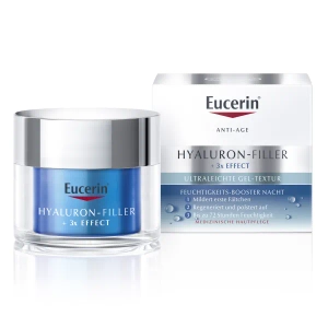 Ночной ультралегкий гель-бустер Eucerin Hyaluron-Filler увлажнение до 72 часов 50 мл