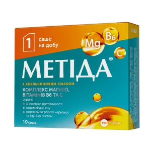 Метіда порошок у саше 6 г з апельсиновим смаком №10