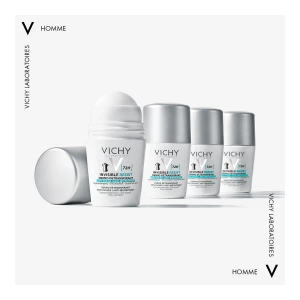 Шариковый дезодорант-антиперспирант Vichy Део Инвизибл Резист 72 часа защиты от пота и запаха 50 мл