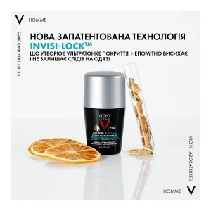 Кульковий дезодорант-антиперспірант Vichy Ом Інвізібл Резист 72 години захисту від поту та запаху для чоловіків 50 мл
