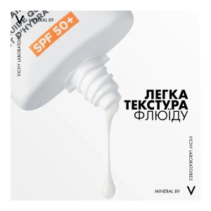 Ежедневный увлажняющий солнцезащитный флюид Vichy Минерал 89 SPF 50+ для кожи лица 50 мл