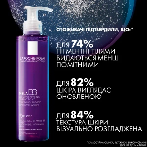 Очищающий гель-микропилинг La Roche-Posay Мела В3, способствующий выравниванию тона и приданию сияния коже 200 мл