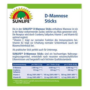 Д-манноза Санлайф Sunlife D-Manosse порошок по 2,2 г стик №20