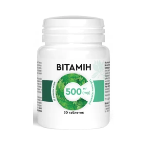 Вітамін С 500 мг жувальні таблетки зі смаком м'яти №30