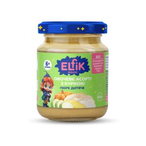 Пюре мясо-овощное Elfik Magic Овощное ассорти с курицей 100 г