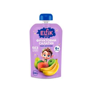 Пюре Ельфік Elfik Magic Фруктовий салатик без цукру дой-пак 100 г